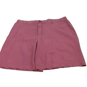 Amazon Essentials Classic Woven Chino Salmon Colored Shorts Men's 42 Flat Front